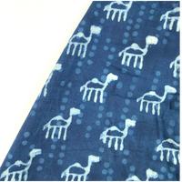Indigo Hand Block Print - Camel Print