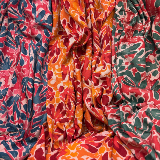 Deadstock Floral Bundle – 3 Colors, 6 Yards + Free Shipping