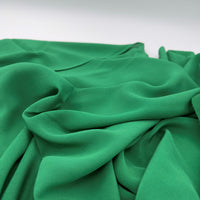 100% Silk Crepe – Jungle Green, 60gsm By the Yard