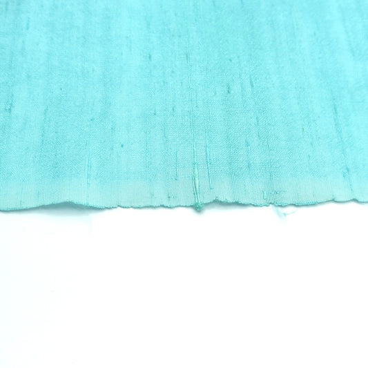 100 GSM Raw Silk Fabric – Turquoise, 100% Silk By the Yard