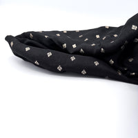 Black Woven Floral Dola Jacquard Fabric