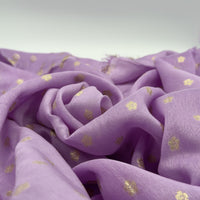 Mauve & Gold Woven Dola Jacquard Fabric By the Yard