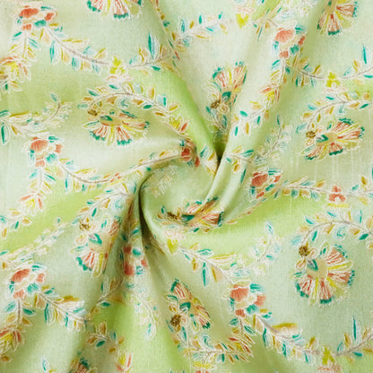 Light Green floral Embroidery - 20 Meters