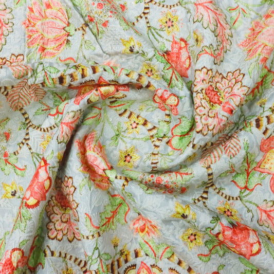 Pastel Floral Embroidery - 20 Meters