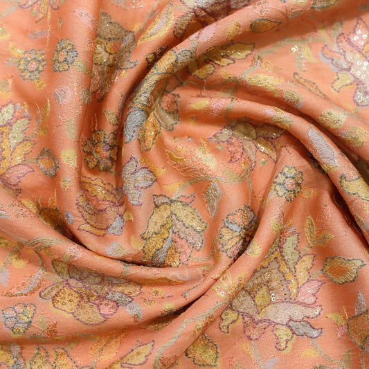 Sequins Floral Print + Embroidery – 44" x 10y Rolls