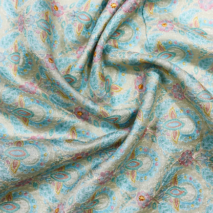 Detailed Floral Print + Embroidery Fabric – 44" x 10y Rolls | 2 Colors