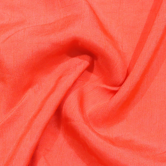 Dupioni Slub - 25 Meters, Neon Peach Shade