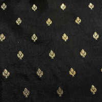 Black Woven Floral Dola Jacquard Fabric