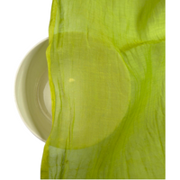Green Tea Cotton 100% Silk Fabric, Sheer & Lightweight
