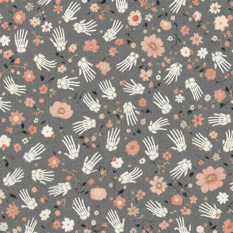 Floral Skeleton Hands