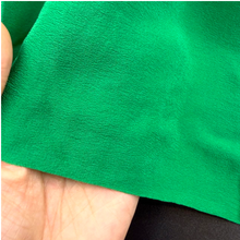 100% Silk Crepe Fabric by the Yard | Jungle Green, 60 GSM | Fabriculture