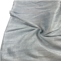 100 GSM Raw Silk Fabric – Steel Blue, 100% Silk By the Yard