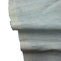 100 GSM Raw Silk Fabric – Steel Blue, 100% Silk By the Yard