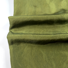 Dark Olive Green Habotai Silk Fabric by the Yard | 40 GSM | Fabriculture