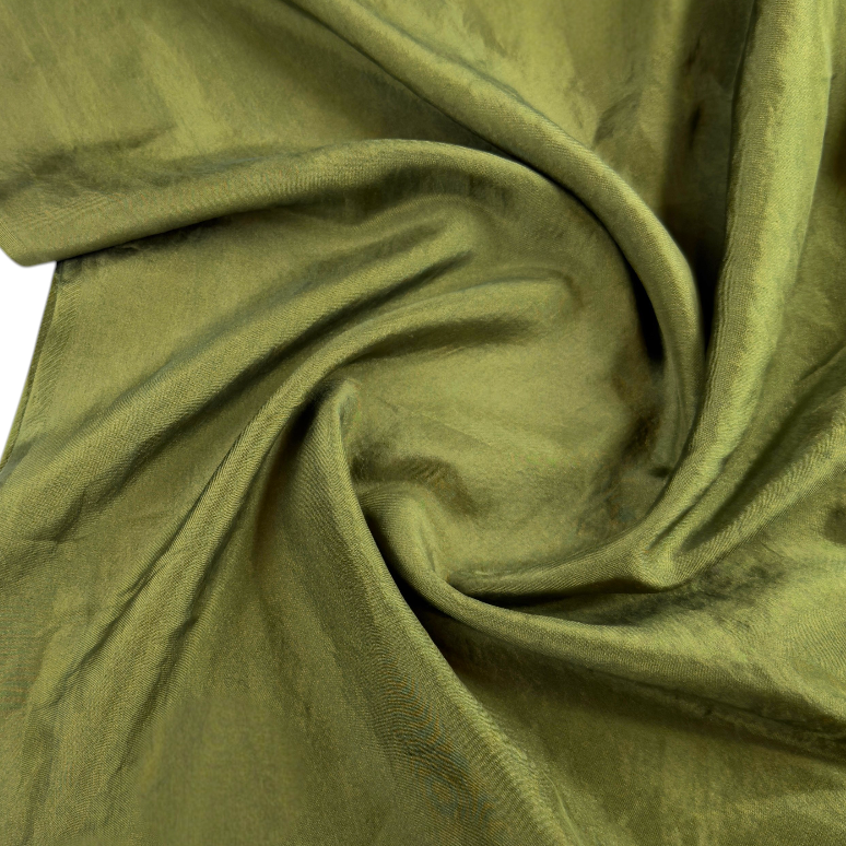 Dark Olive Green Habotai Silk (40 GSM)