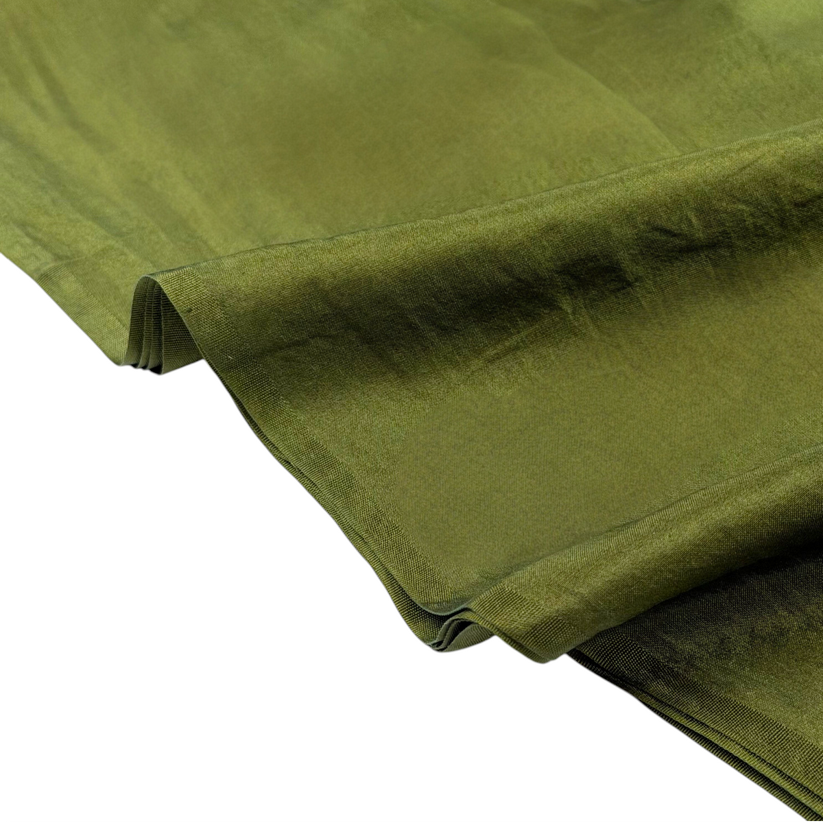 Dark Olive Green Habotai Silk Fabric by the Yard | 40 GSM | Fabriculture