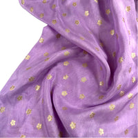 Mauve & Gold Woven Dola Jacquard Fabric By the Yard