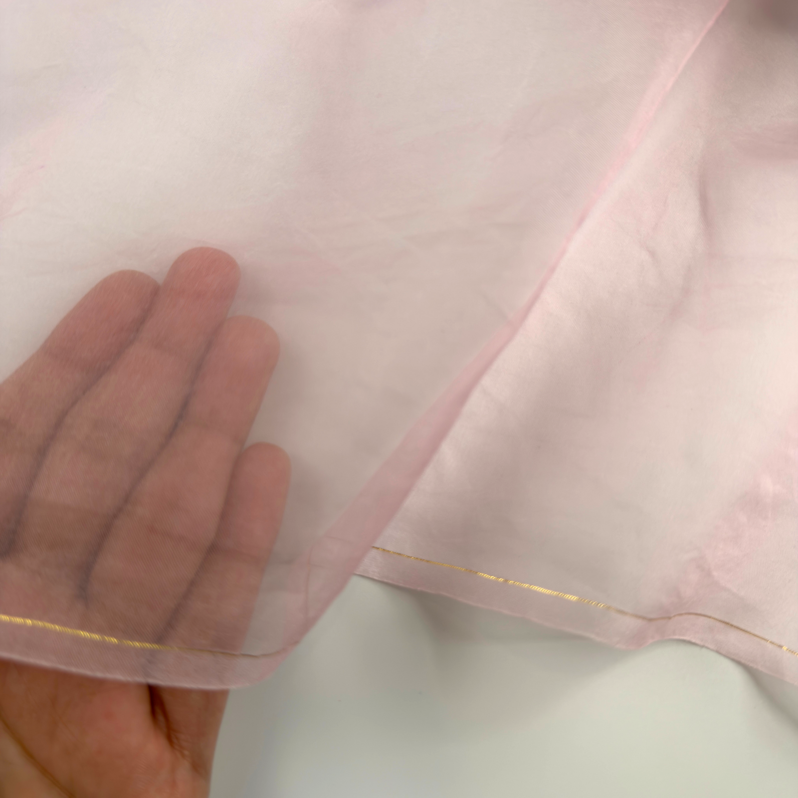 Ballet Slipper Silk Organza Fabric by the Yard | 100% Silk | Fabriculture