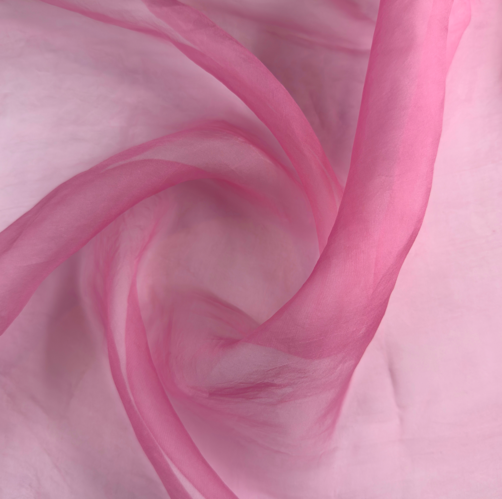 Pink Silk Organza Fabric by the Yard | 100% Silk, Sheer & Lightweight | Fabriculture