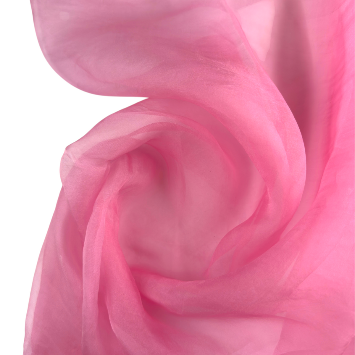 Pink Silk Organza Fabric by the Yard | 100% Silk, Sheer & Lightweight | Fabriculture