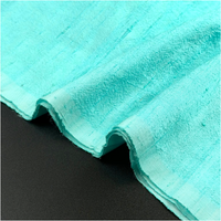 100 GSM Raw Silk Fabric – Turquoise, 100% Silk By the Yard