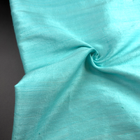 100 GSM Raw Silk Fabric – Turquoise, 100% Silk By the Yard