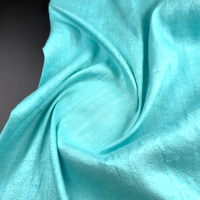 100 GSM Raw Silk Fabric – Turquoise, 100% Silk By the Yard