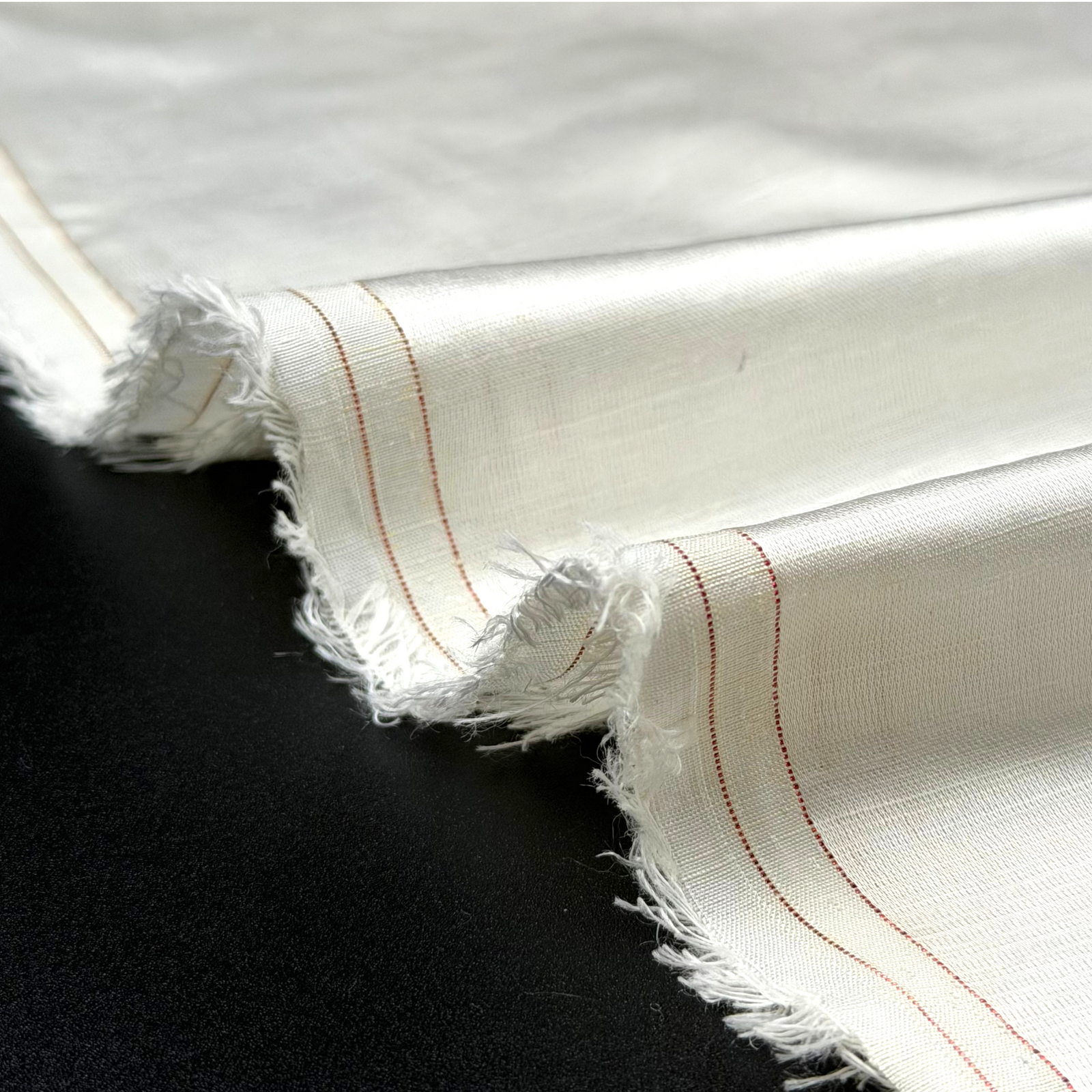Ontario Blend Fabric – 60 GSM Linen & Cupro Blend | White, 44" Wide