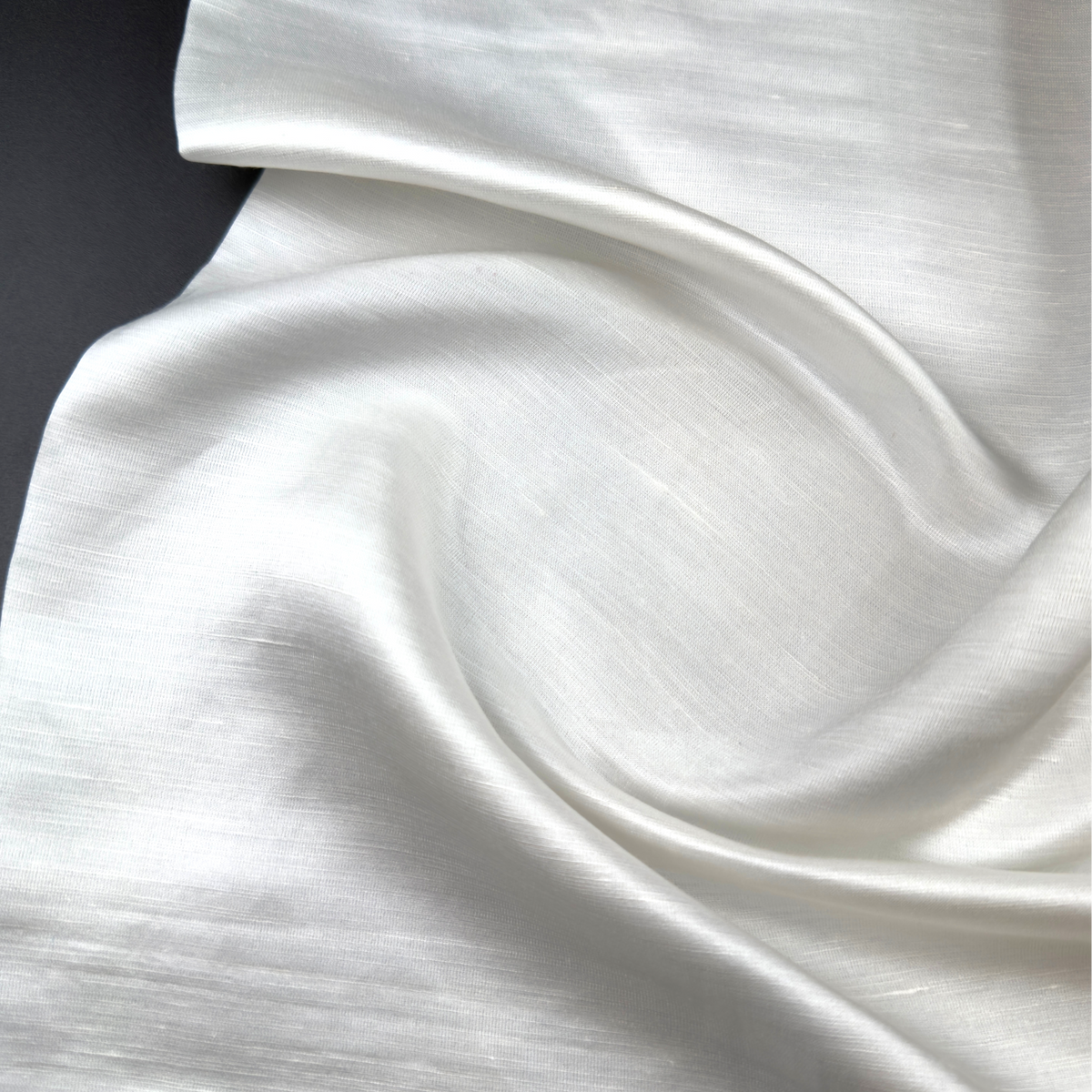 Ontario Blend Fabric – 60 GSM Linen & Cupro Blend | White, 44" Wide