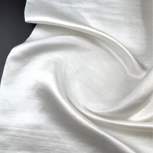 Ontario Blend Fabric – 60 GSM Linen & Cupro Blend | White, 44" Wide