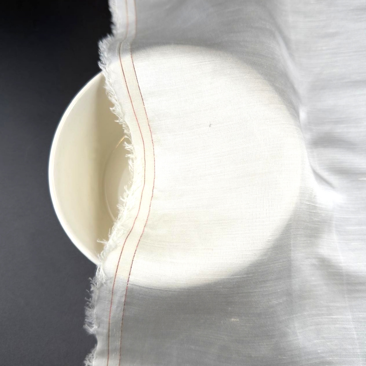 Ontario Blend Fabric – 60 GSM Linen & Cupro Blend | White, 44" Wide
